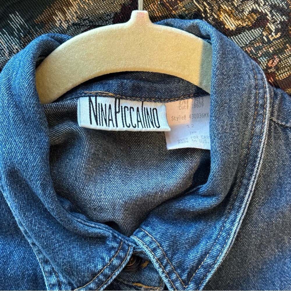 Nina Piccalino Blue Denim Vest - Picture 6 of 7